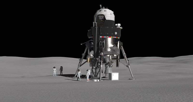 Propuesta de módulo de descenso lunar elaborada por Lockheed Martin.